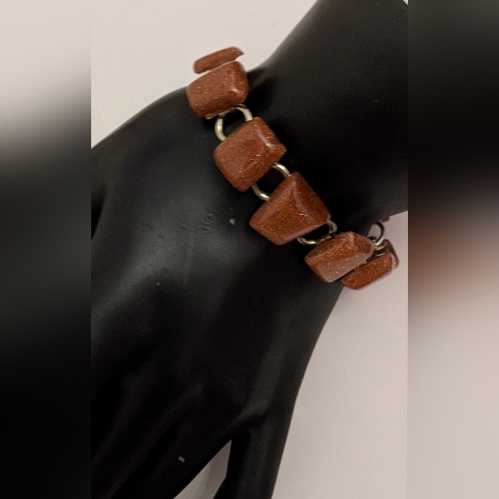Goldstone Bracelet & Earring Set